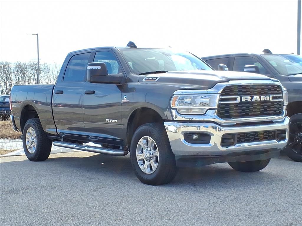 Gray (Granite Crystal Metallic Clearcoat) 2024 RAM 2500 Big Horn Crew Cab 4WD Pickup Truck Four-Wheel Drive 6-Speed Automatic
