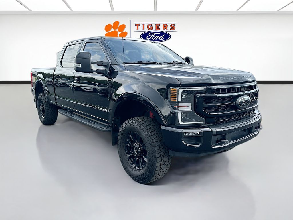 Agate Black Metallic 2021 Ford F-250 Super Duty Lariat Crew Cab 4WD Pickup Truck Four-Wheel Drive Automatic