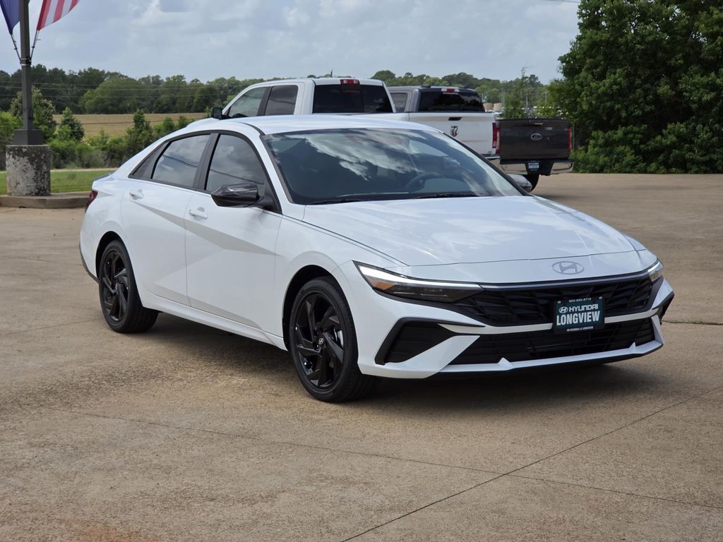 SERENITY WHITE 2026 Hyundai Elantra Sedan Front-Wheel Drive Continuously Variable Transmission