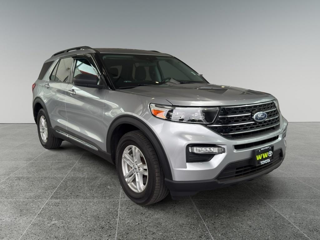 Iconic Silver Metallic 2021 Ford Explorer SUV / Crossover All-Wheel Drive Automatic
