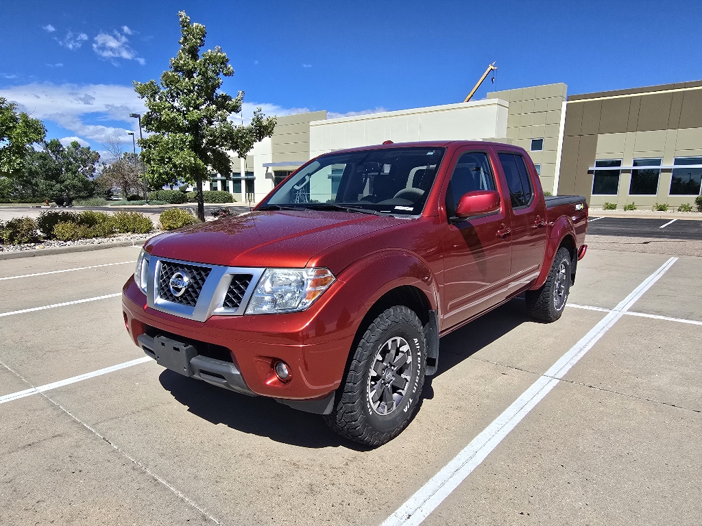 Lava Red 2016 Nissan Frontier Pickup Truck Four-Wheel Drive 5-Speed Automatic