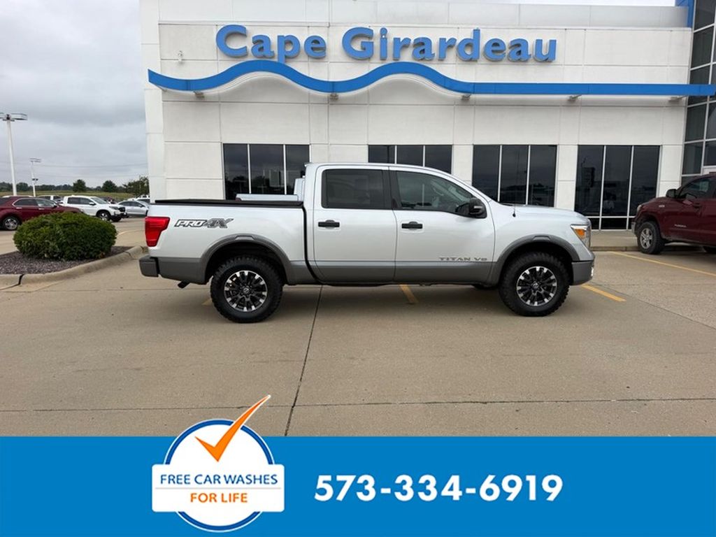 Brilliant Silver 2018 Nissan Titan Pickup Truck Four-Wheel Drive 7-Speed Automatic