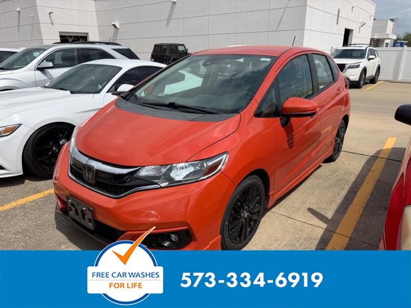 Orange Fury 2018 Honda Fit Sport with Honda Sensing Hatchback Front-Wheel Drive Continuously Variable Transmission