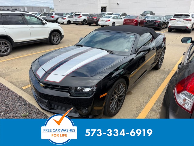 Black 2015 Chevrolet Camaro Convertible Rear-Wheel Drive 6-Speed Automatic