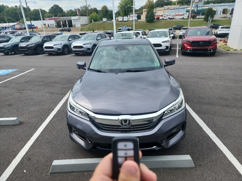 Gray (Modern Steel Metallic) 2017 Honda Accord Hybrid Sedan Front-Wheel Drive Continuously Variable Transmission