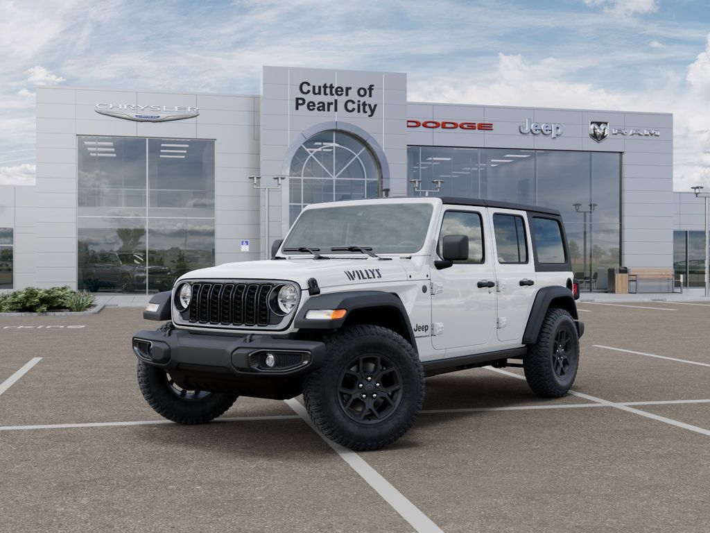 Bright White Clearcoat 2026 Jeep Wrangler Willys 4-Door 4WD SUV / Crossover Four-Wheel Drive Automatic