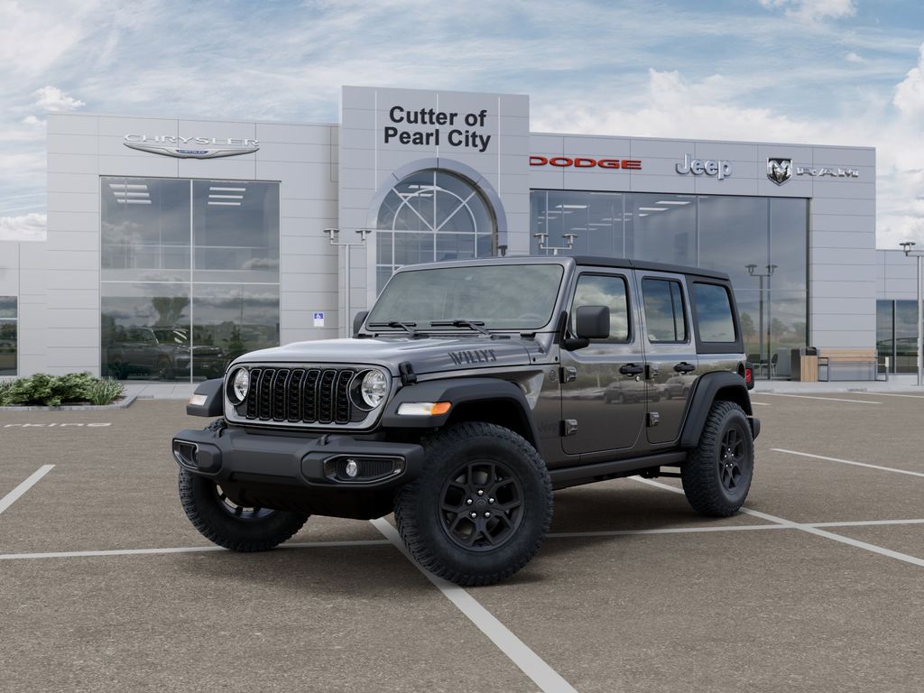 Gray (Granite Crystal Metallic Clearcoat) 2026 Jeep Wrangler Willys 4-Door 4WD SUV / Crossover Four-Wheel Drive Automatic