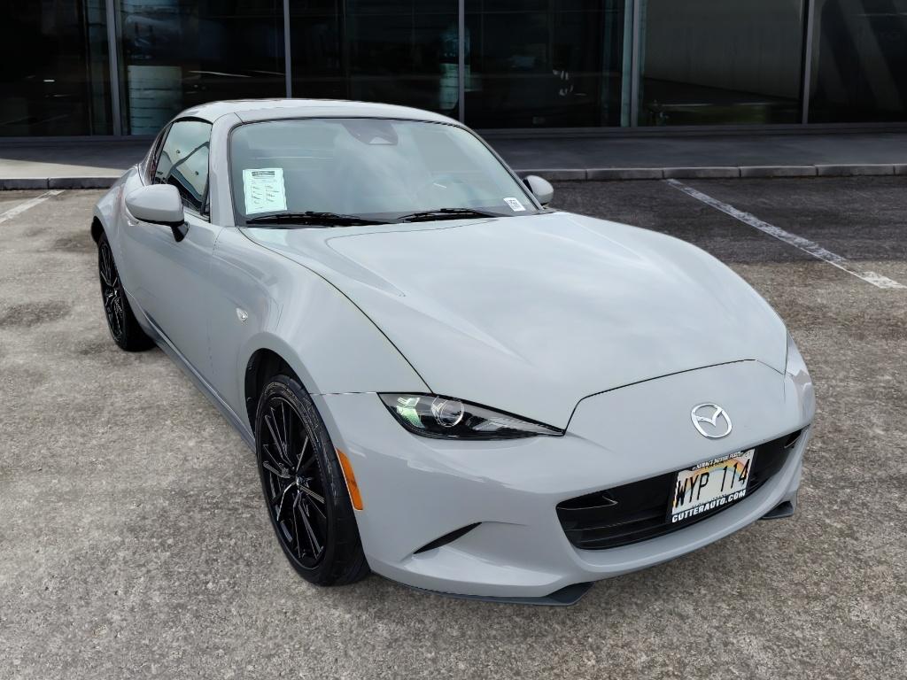 AERO GRAY 2024 Mazda MX-5 Miata RF Grand Touring RWD Convertible Rear-Wheel Drive Automatic