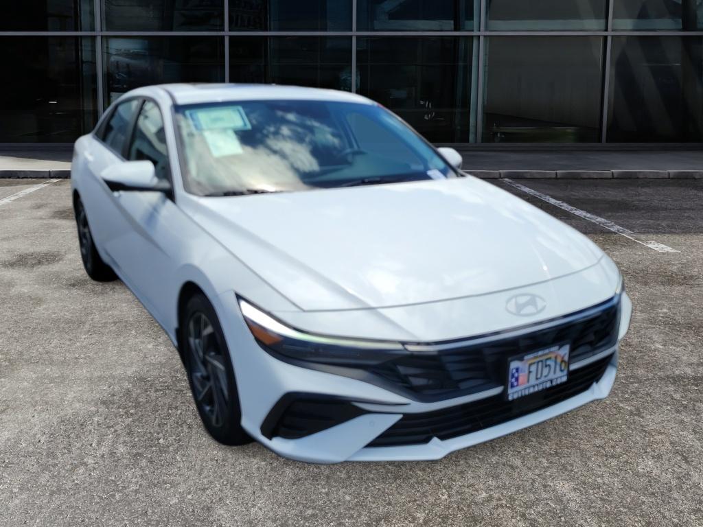 Serenity White 2024 Hyundai Elantra Sedan Front-Wheel Drive Automatic