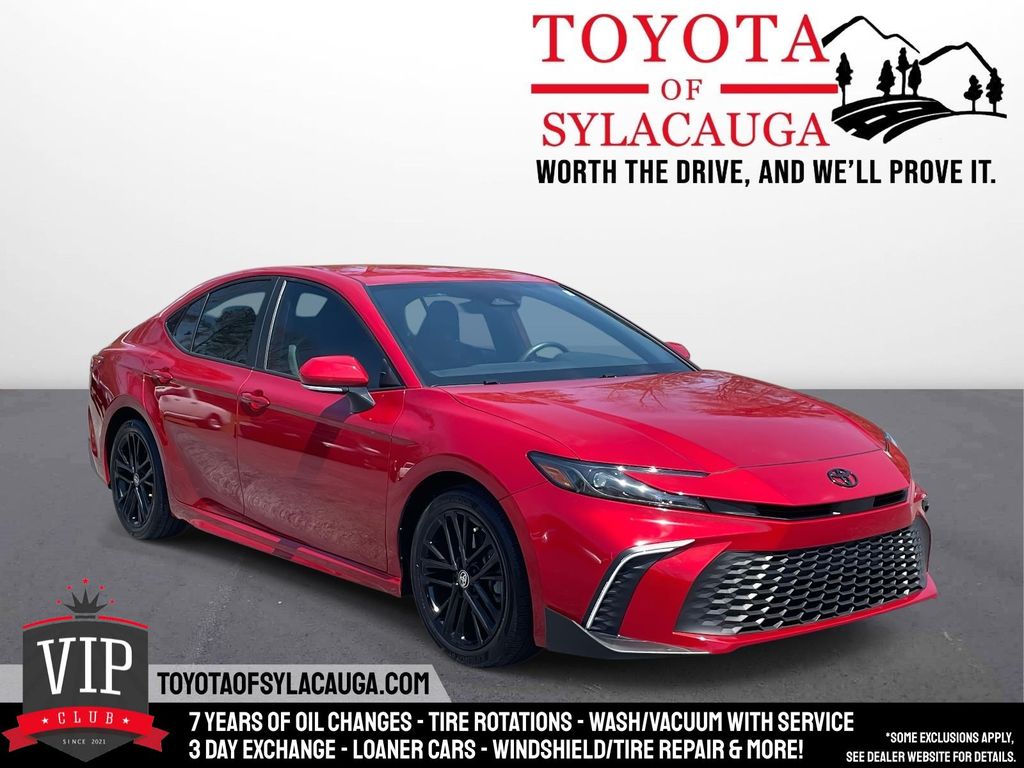 Supersonic Red 2025 Toyota Camry SE FWD Sedan Front-Wheel Drive Continuously Variable Transmission