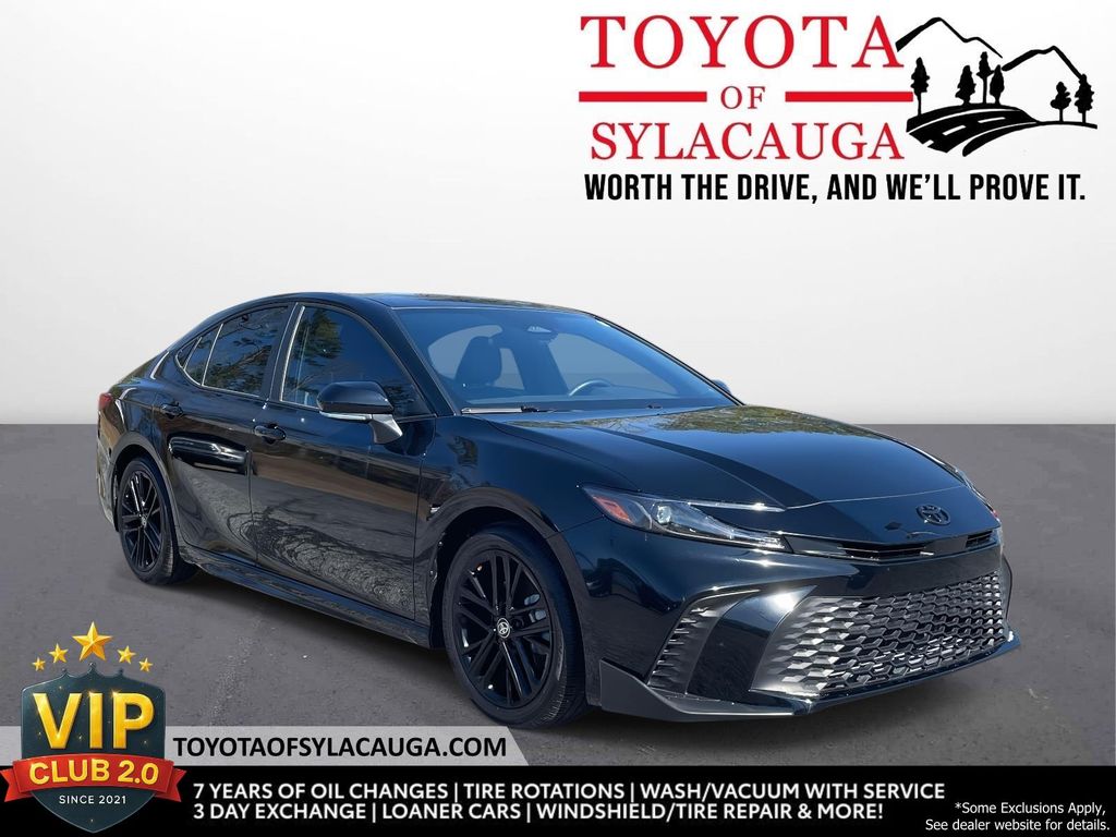 Midnight Black Metallic 2025 Toyota Camry SE FWD Sedan Front-Wheel Drive Continuously Variable Transmission