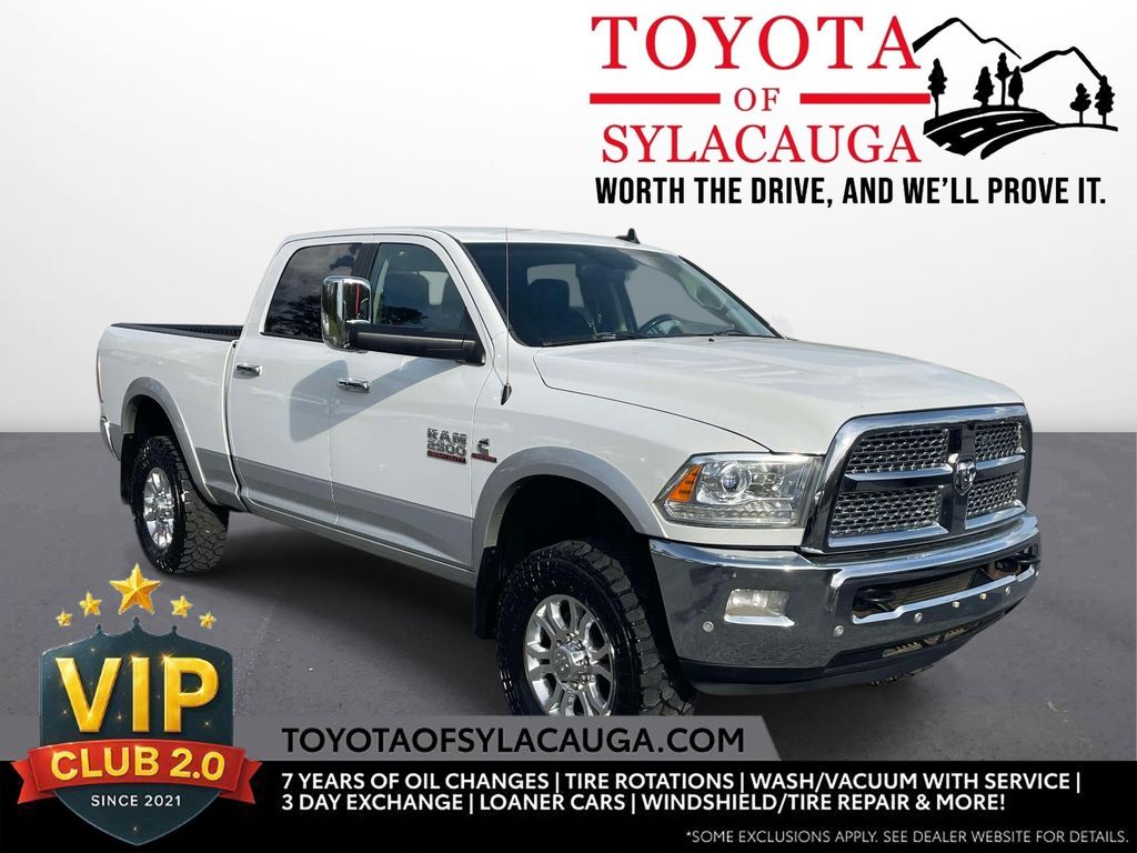 Bright White Clearcoat 2016 RAM 2500 Laramie Crew Cab 4WD Pickup Truck Four-Wheel Drive 6-Speed Automatic