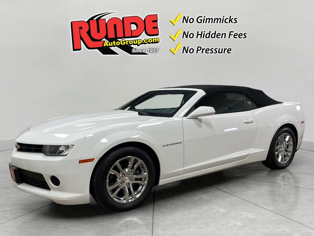 Summit White 2015 Chevrolet Camaro 1LT Convertible RWD Convertible Rear-Wheel Drive 6-Speed Automatic