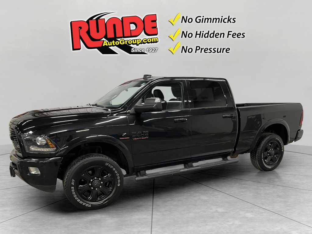 Brilliant Black Crystal Pearlcoat 2018 RAM 2500 Laramie Crew Cab 4WD Pickup Truck Four-Wheel Drive 6-Speed Automatic