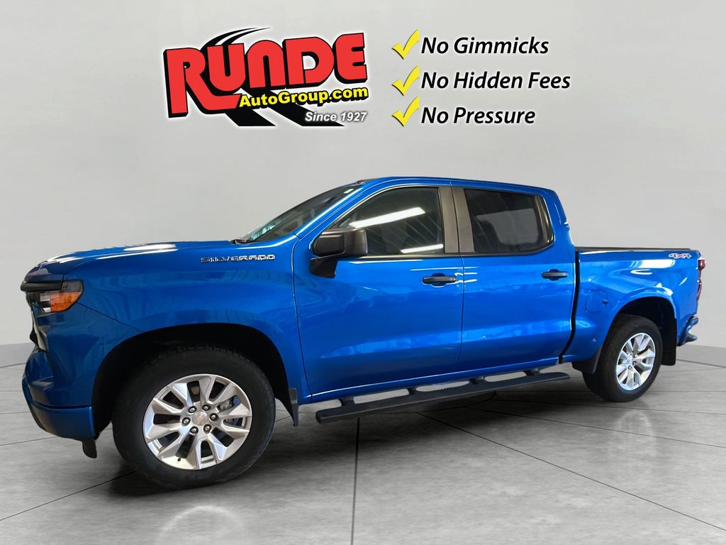Glacier Blue Metallic 2024 Chevrolet Silverado 1500 Pickup Truck Four-Wheel Drive 8-Speed Automatic