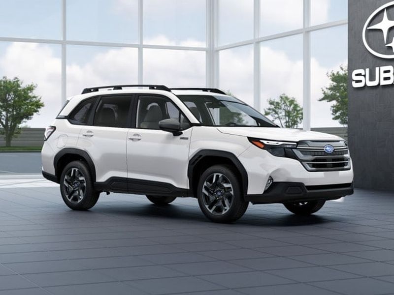 Crystal White Pearl 2026 Subaru Forester Hybrid Premium AWD SUV / Crossover All-Wheel Drive Continuously Variable Transmission