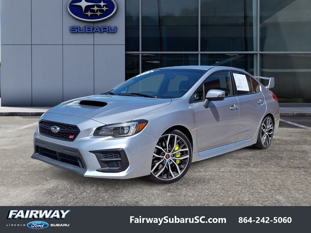Ice Silver Metallic 2021 Subaru WRX STI Limited AWD with Wing Spoiler Sedan All-Wheel Drive 6-Speed Manual