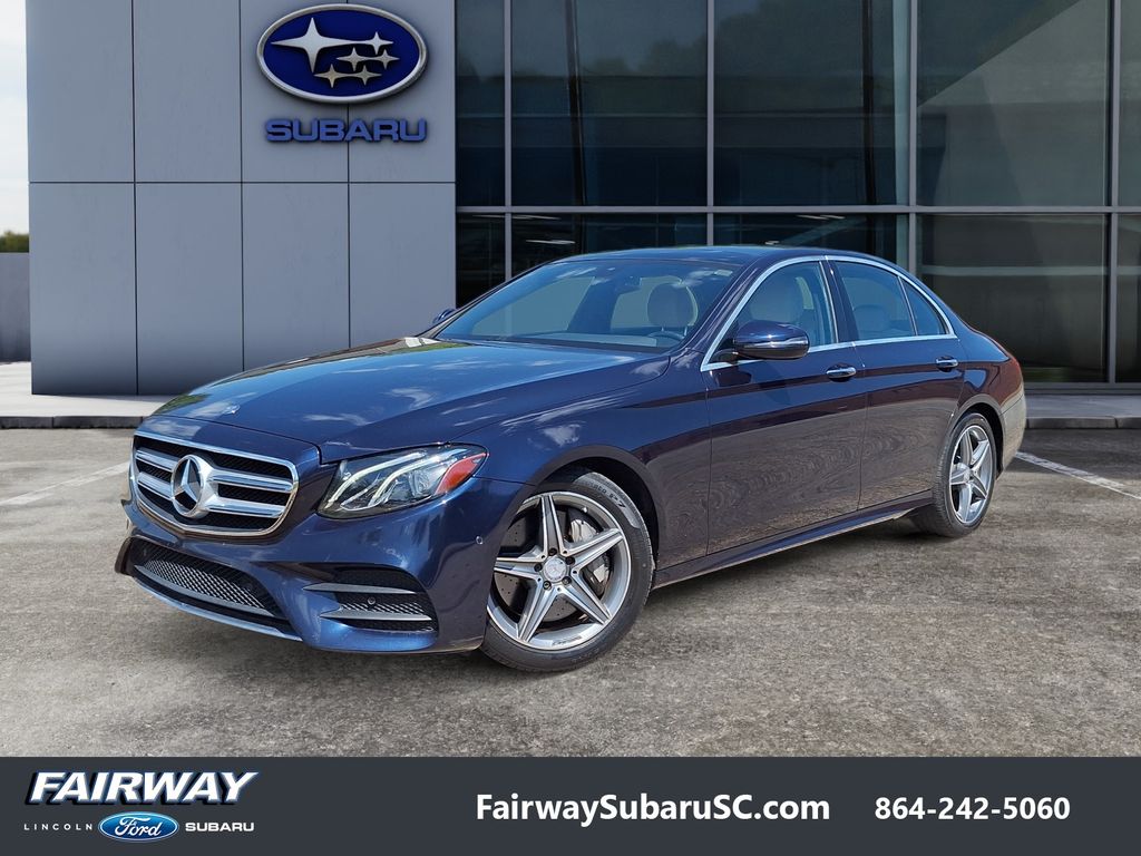 Lunar Blue Metallic 2017 Mercedes-Benz E-Class E 300 Sedan Rear-Wheel Drive 9-Speed Automatic