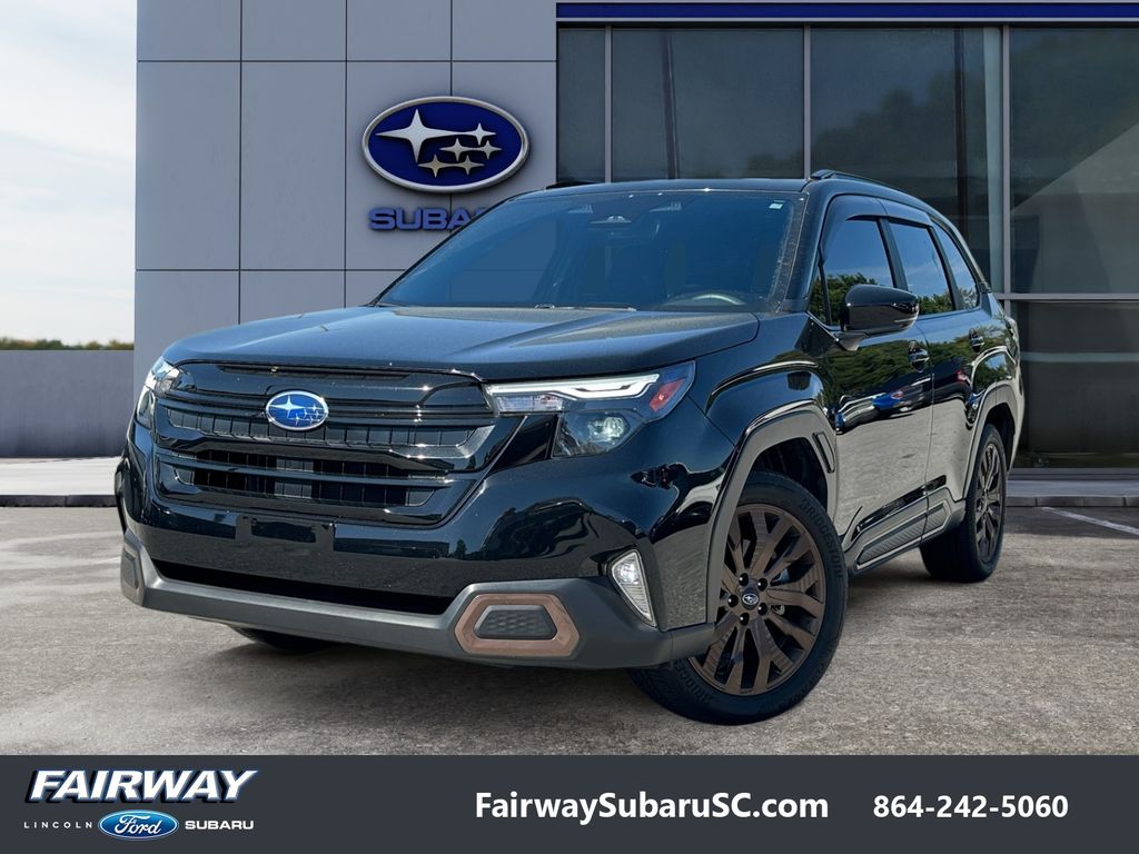 Crystal Black Silica 2025 Subaru Forester Sport Crossover AWD SUV / Crossover All-Wheel Drive 8-Speed CVT