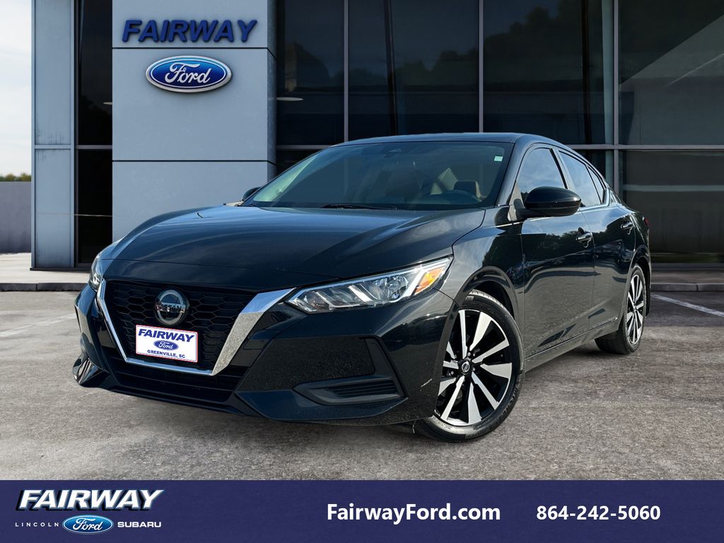 Super Black 2021 Nissan Sentra SV FWD Sedan Front-Wheel Drive Continuously Variable Transmission