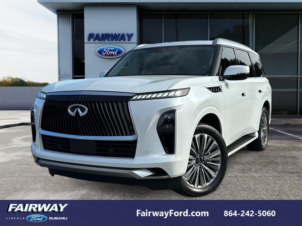 Radiant White 2025 INFINITI QX80 Sensory 4WD SUV / Crossover All-Wheel Drive 9-Speed Automatic