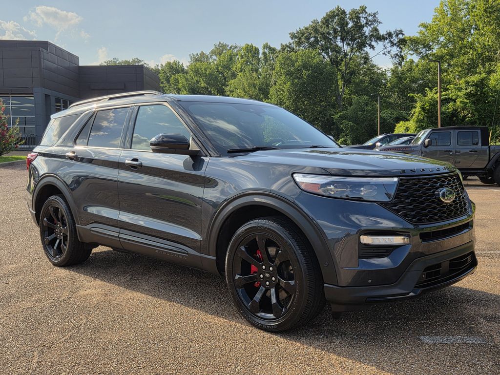 Blue Metallic 2022 Ford Explorer SUV / Crossover All-Wheel Drive Automatic