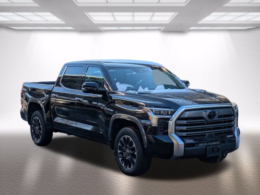 Midnight Black Metallic 2023 Toyota Tundra Hybrid Limited HV CrewMax Cab 4WD Pickup Truck Four-Wheel Drive Automatic