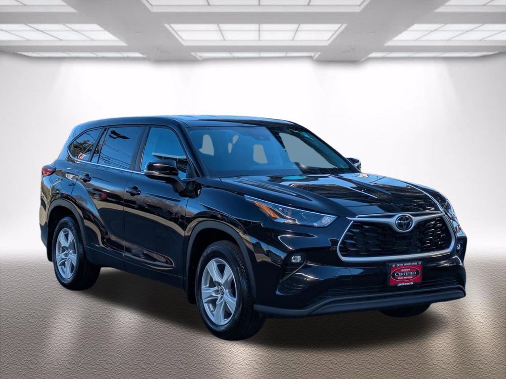 Midnight Black Metallic 2023 Toyota Highlander LE AWD SUV / Crossover All-Wheel Drive 8-Speed Automatic