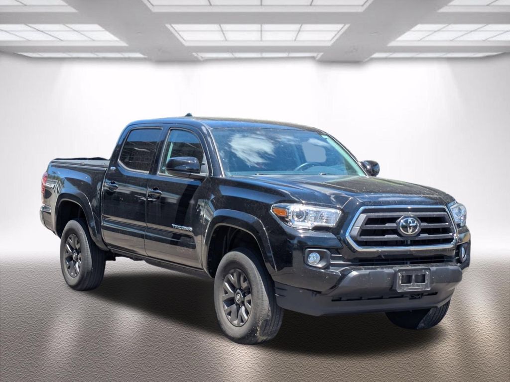 Black 2023 Toyota Tacoma SR5 V6 Double Cab 4WD Pickup Truck Four-Wheel Drive 6-Speed Automatic
