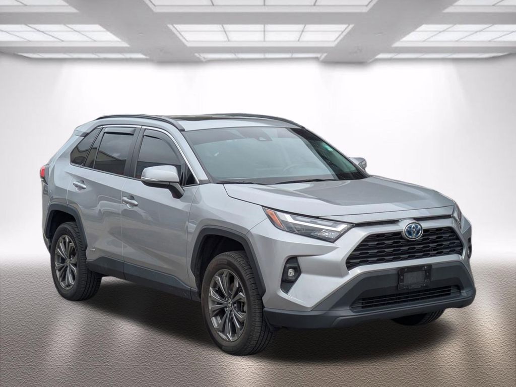 Silver Sky Metallic 2022 Toyota RAV4 Hybrid XLE Premium AWD SUV / Crossover All-Wheel Drive Continuously Variable Transmission