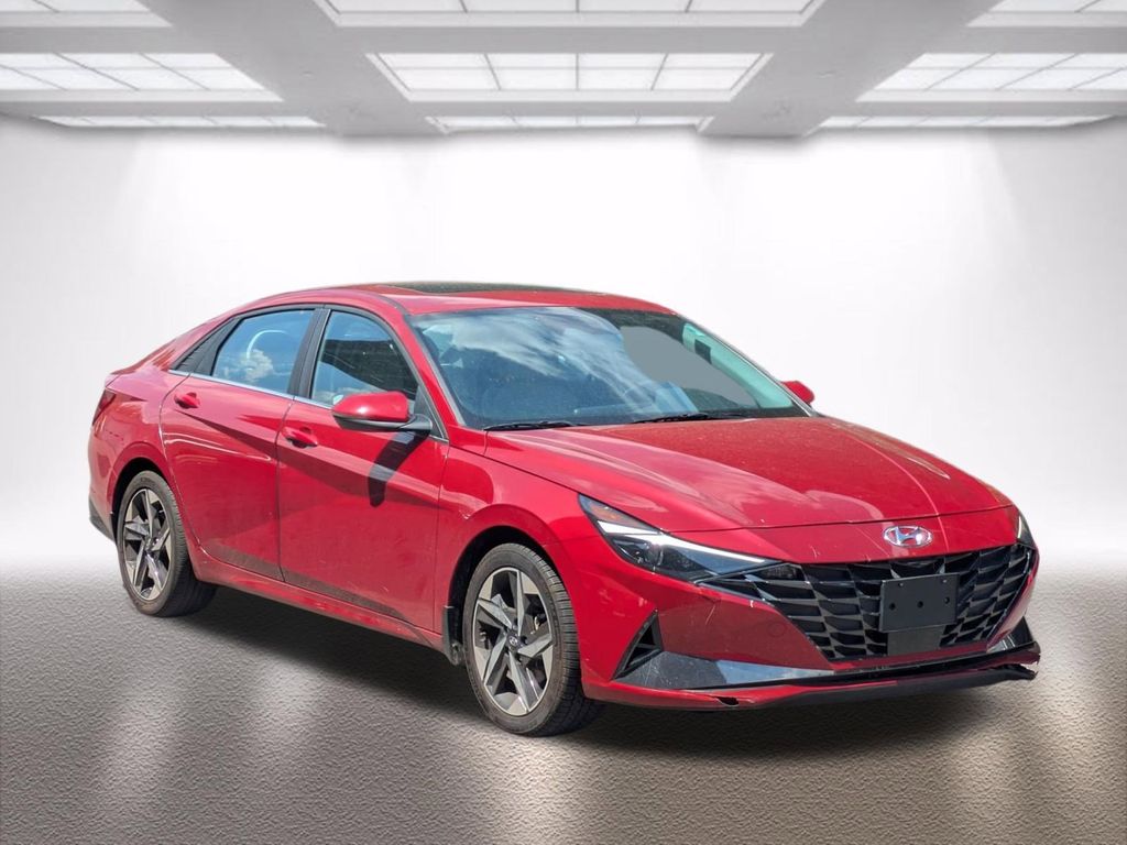 Scarlet Red Pearl 2023 Hyundai Elantra Limited FWD Sedan Front-Wheel Drive Continuously Variable Transmission