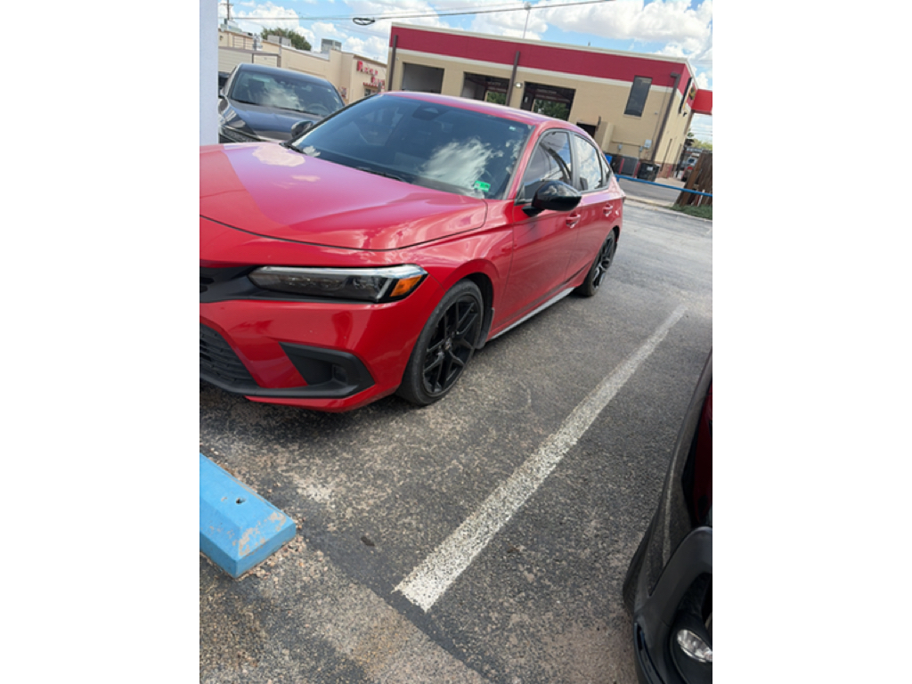 Rallye Red 2024 Honda Civic Hatchback Hatchback Front-Wheel Drive Continuously Variable Transmission