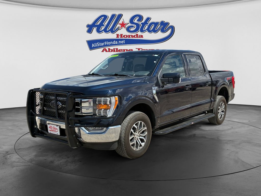 Antimatter Blue Metallic 2022 Ford F-150 Lariat SuperCrew 4WD Pickup Truck Four-Wheel Drive Automatic