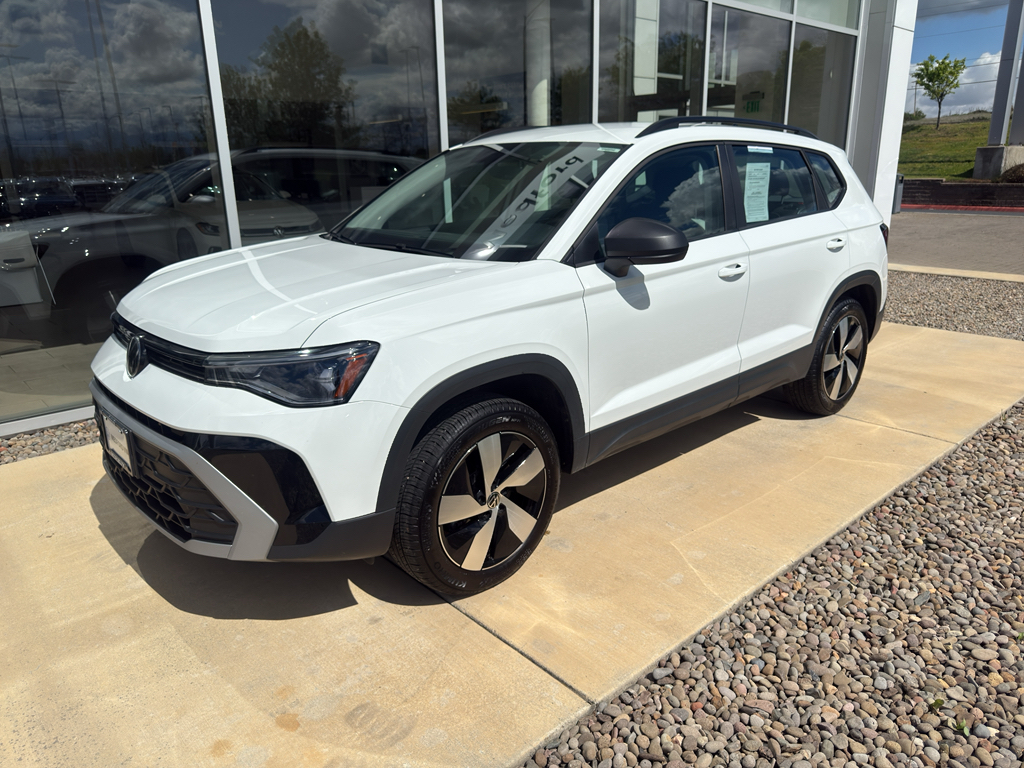 Pure White 2025 Volkswagen Taos S 4Motion SUV / Crossover All-Wheel Drive 8-Speed Automatic