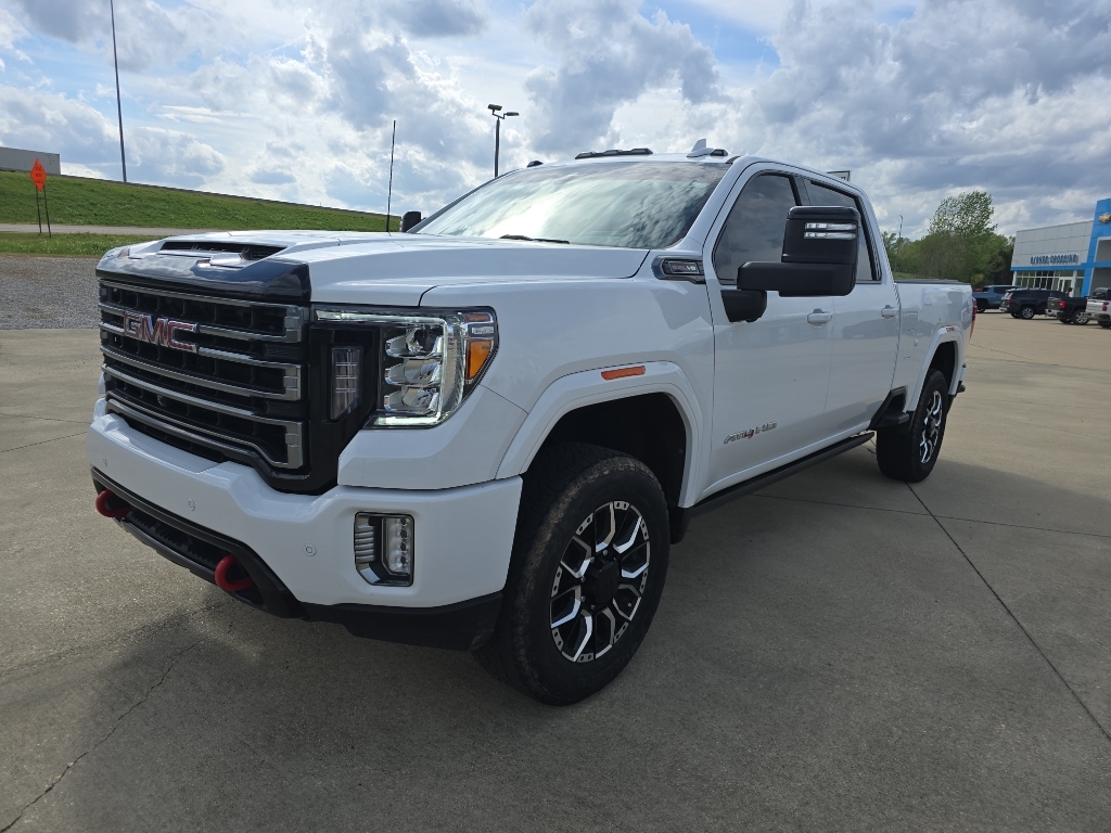 Summit White 2022 GMC Sierra 2500HD AT4 Crew Cab 4WD Pickup Truck Four-Wheel Drive 6-Speed Automatic