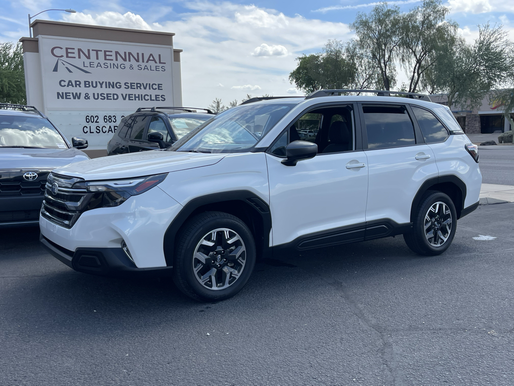 Crystal White Pearl 2025 Subaru Forester SUV / Crossover All-Wheel Drive Continuously Variable Transmission
