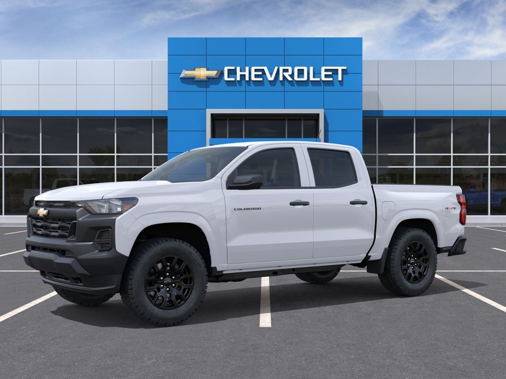 Summit White 2026 Chevrolet Colorado Work Truck Crew Cab 4WD Pickup Truck Four-Wheel Drive 8-Speed Automatic