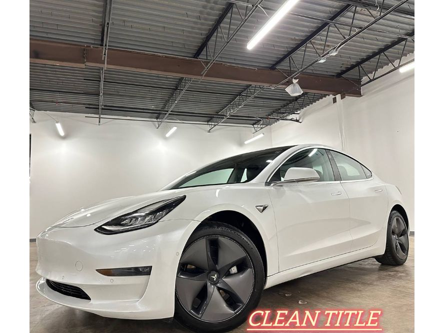 Pearl White Multi-Coat 2018 Tesla Model 3 Long Range RWD Sedan Rear-Wheel Drive Automatic