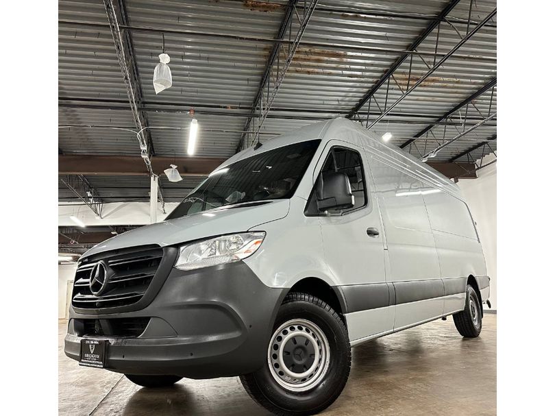 Silver Grey 2024 Mercedes-Benz Sprinter Cargo 2500 170 High Roof RWD Van Rear-Wheel Drive 9-Speed Automatic