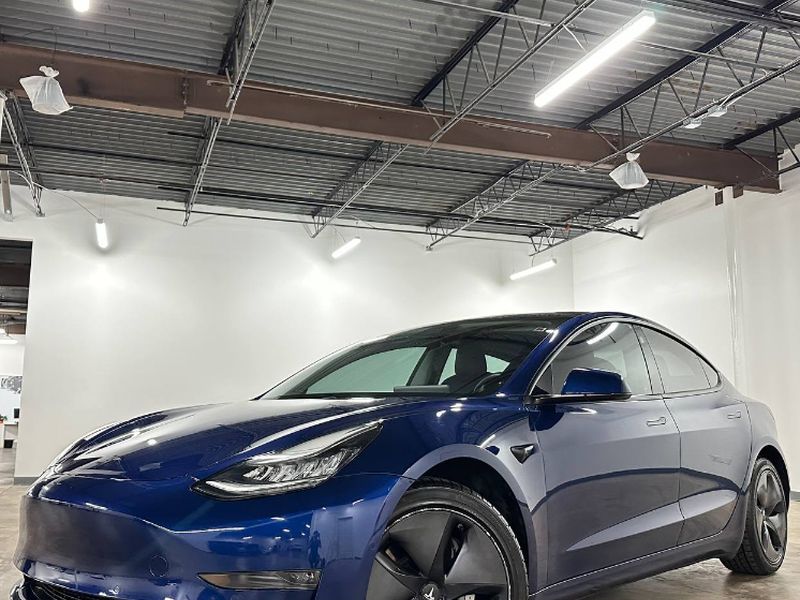 Deep Blue Metallic 2019 Tesla Model 3 Standard Plus RWD Sedan Rear-Wheel Drive Automatic