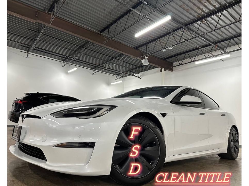 White 2021 Tesla Model S Sedan All-Wheel Drive Automatic