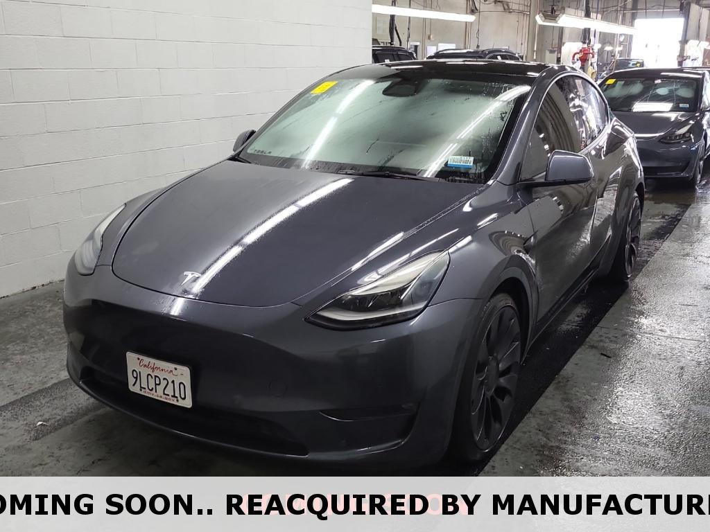 Gray 2022 Tesla Model Y SUV / Crossover All-Wheel Drive Automatic