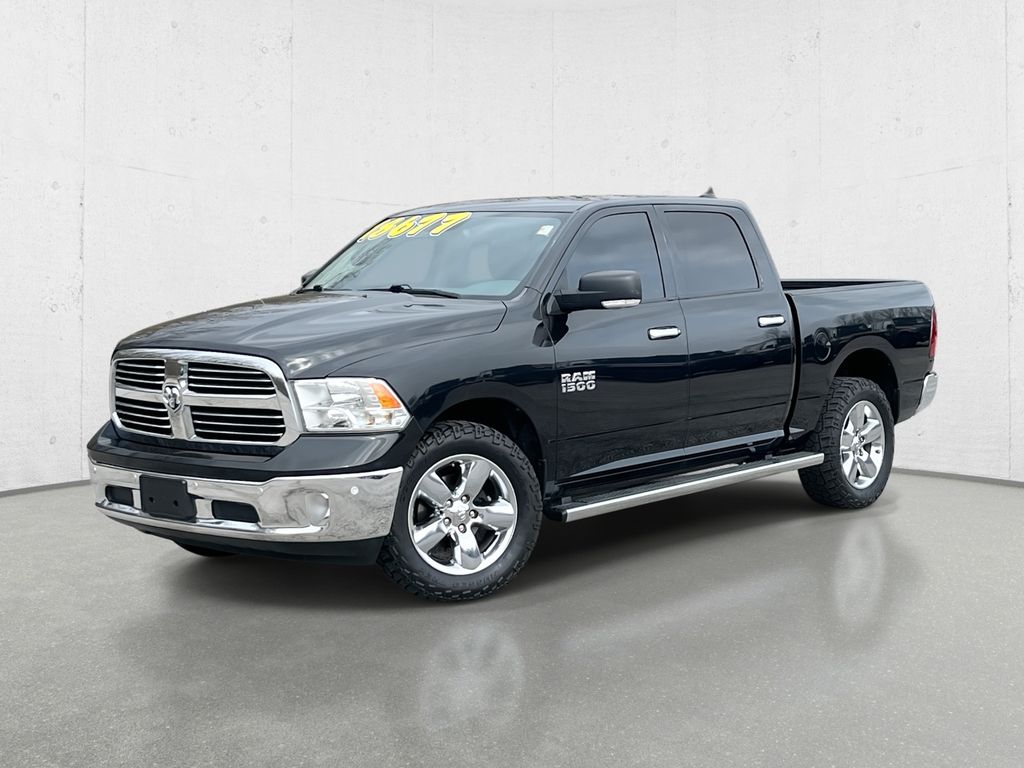 Brilliant Black Crystal Pearlcoat 2017 RAM 1500 Big Horn Crew Cab 4WD Pickup Truck Four-Wheel Drive 8-Speed Automatic