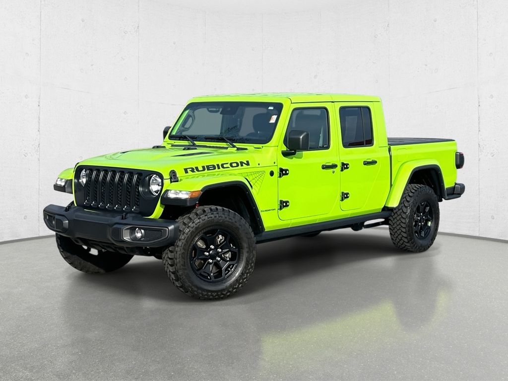 Limited Edition Gecko Clearcoat 2021 Jeep Gladiator Rubicon Crew Cab 4WD Pickup Truck Four-Wheel Drive 8-Speed Automatic