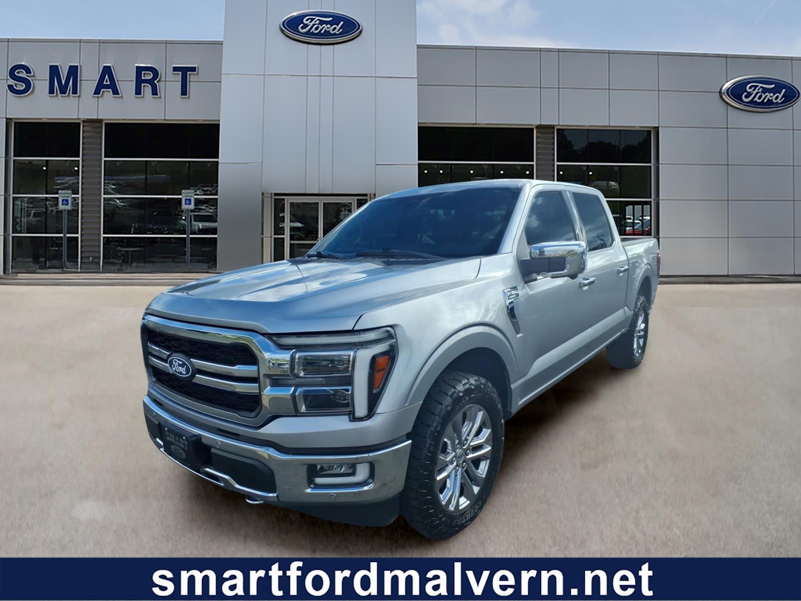 Iconic Silver Metallic 2024 Ford F-150 Pickup Truck Four-Wheel Drive Automatic