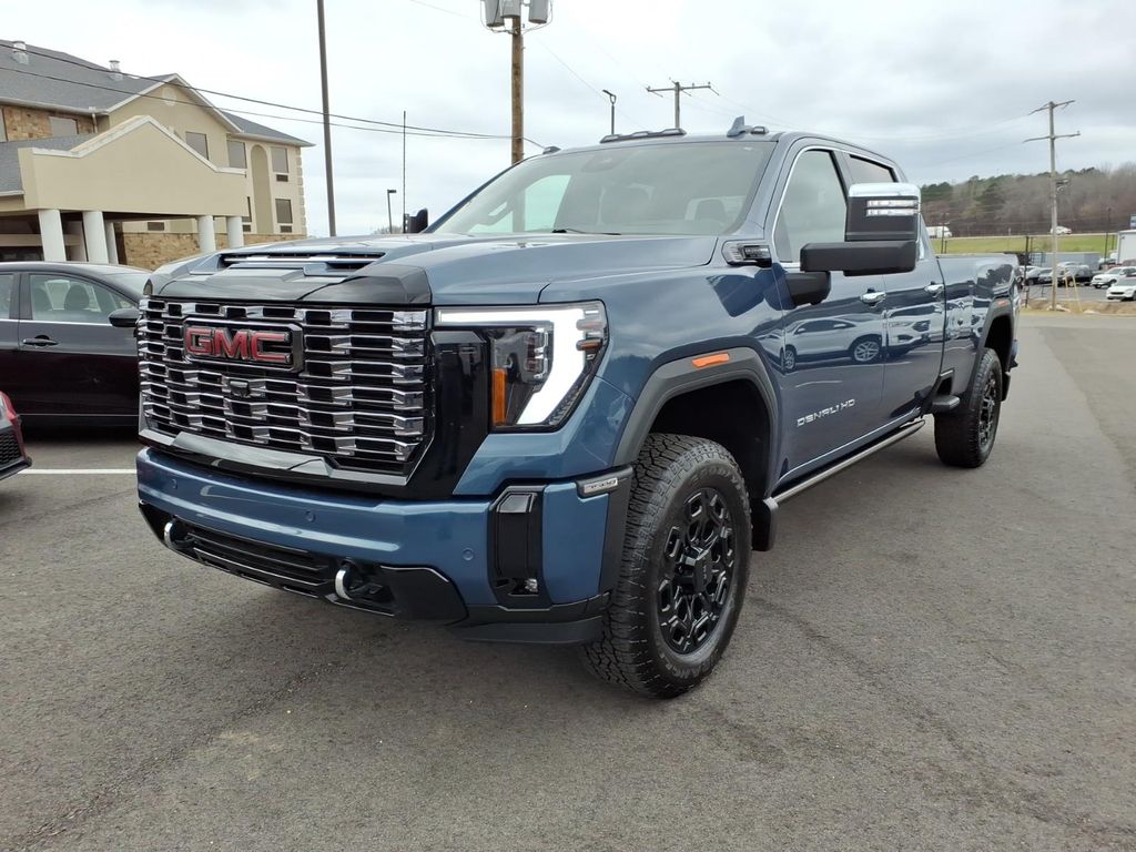Downpour Metallic 2025 GMC Sierra 3500HD Denali Ultimate Crew Cab 4WD Pickup Truck Four-Wheel Drive Automatic
