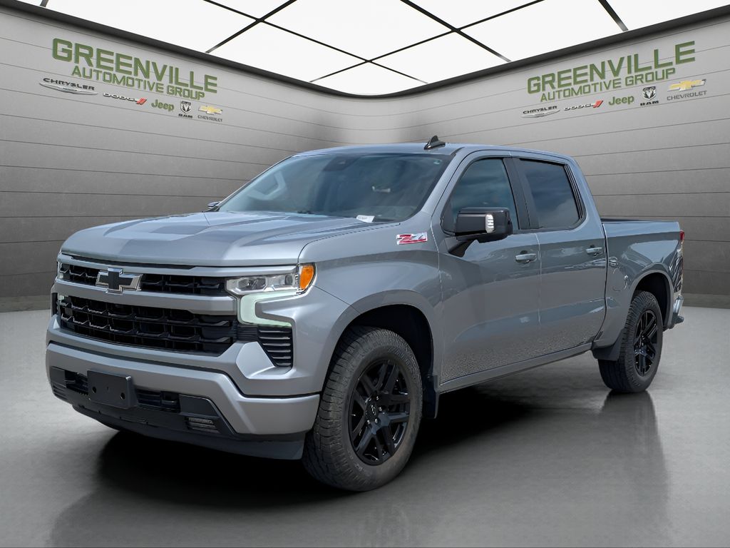 Sterling Gray Metallic 2023 Chevrolet Silverado 1500 RST Crew Cab 4WD Pickup Truck Four-Wheel Drive Automatic