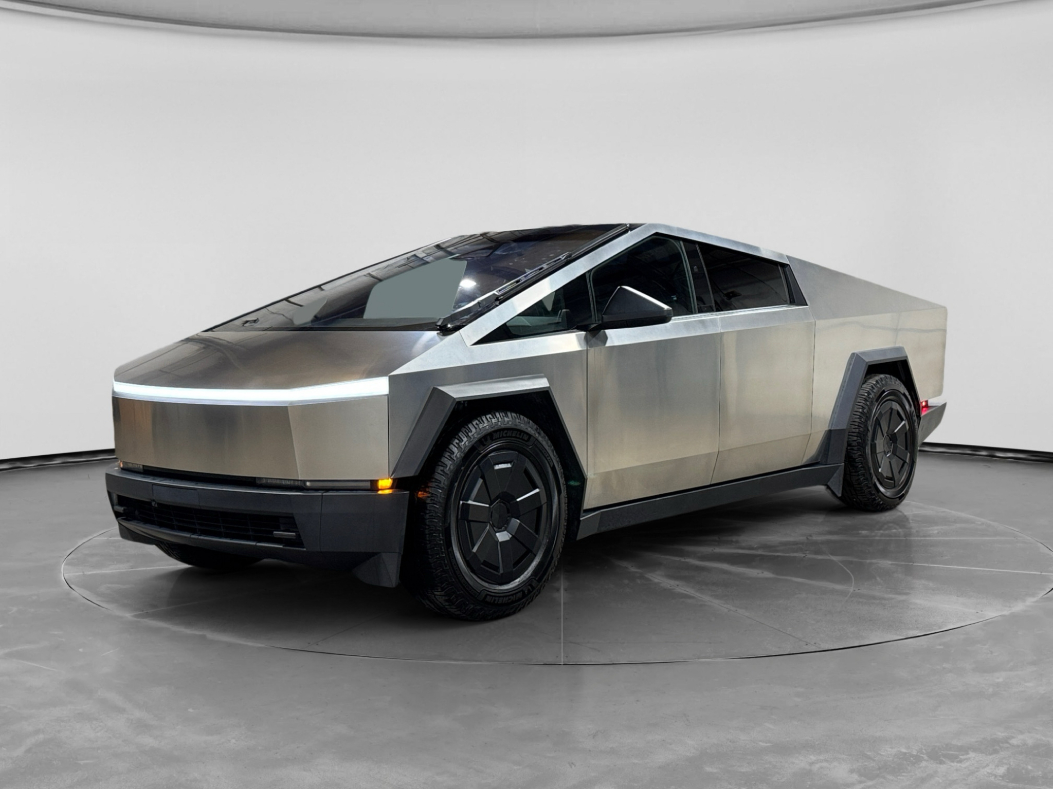 Gray (Stainless Steel) 2024 Tesla Cybertruck Pickup Truck All-Wheel Drive Automatic