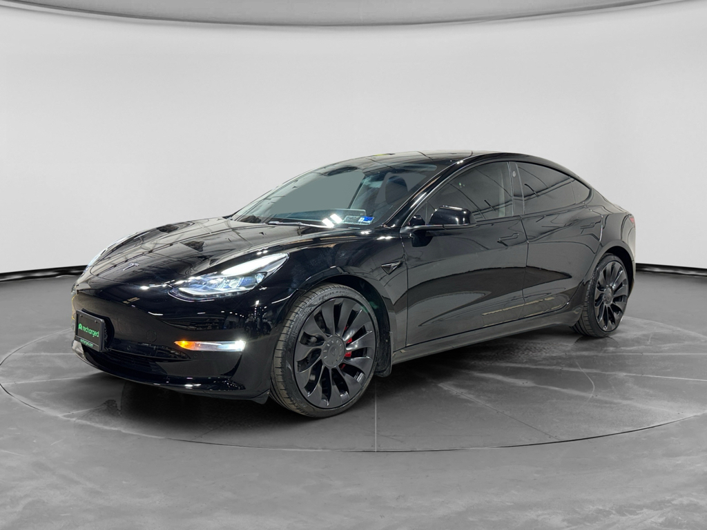 Solid Black 2022 Tesla Model 3 Sedan All-Wheel Drive Automatic