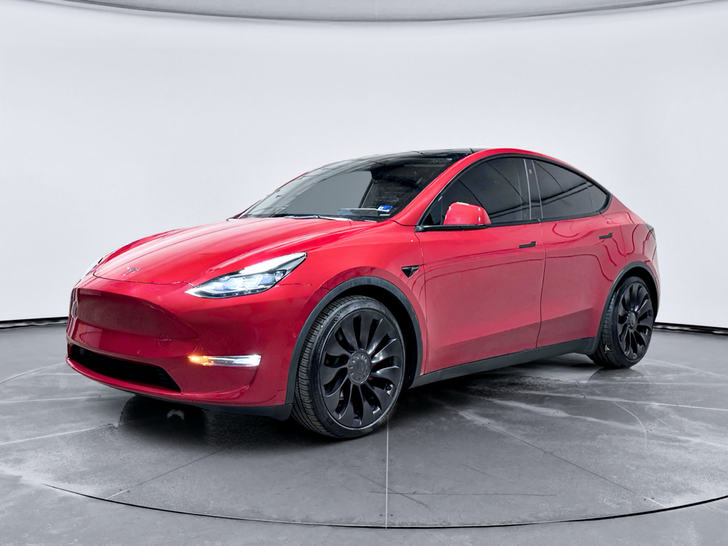 Red 2022 Tesla Model Y SUV / Crossover All-Wheel Drive 1-Speed Automatic